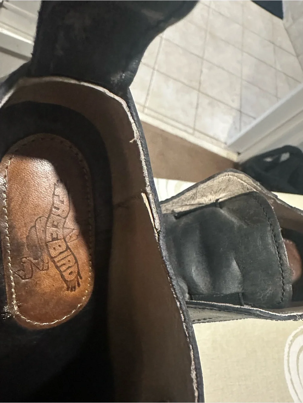 Freebird by Steven Black Leather Lace-Up Oxfords